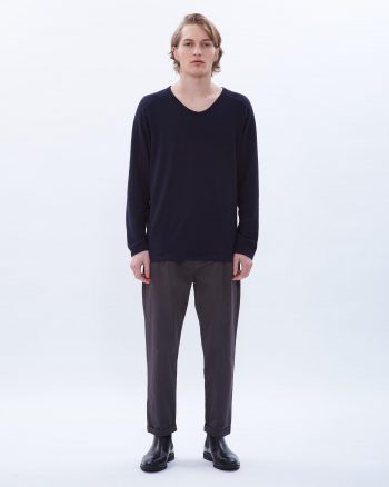 Oversized Cotton-Modal top - 001551573m - image 2