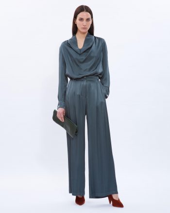 Satin Draped Top - 006031589 - image 2