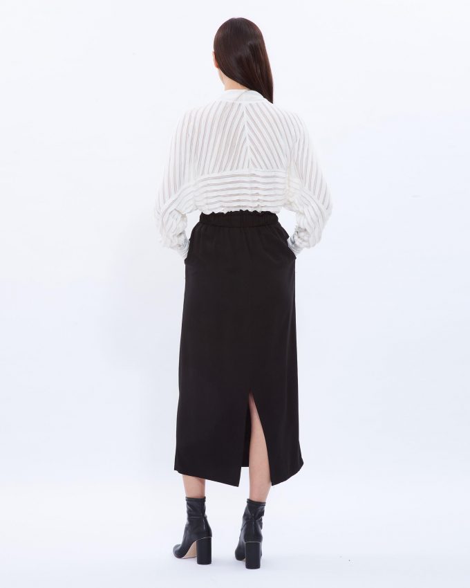 Ruched Long Skirt - 006404156 - image 3