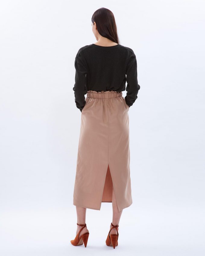 Ruched Long Skirt - 006404156 - image 4