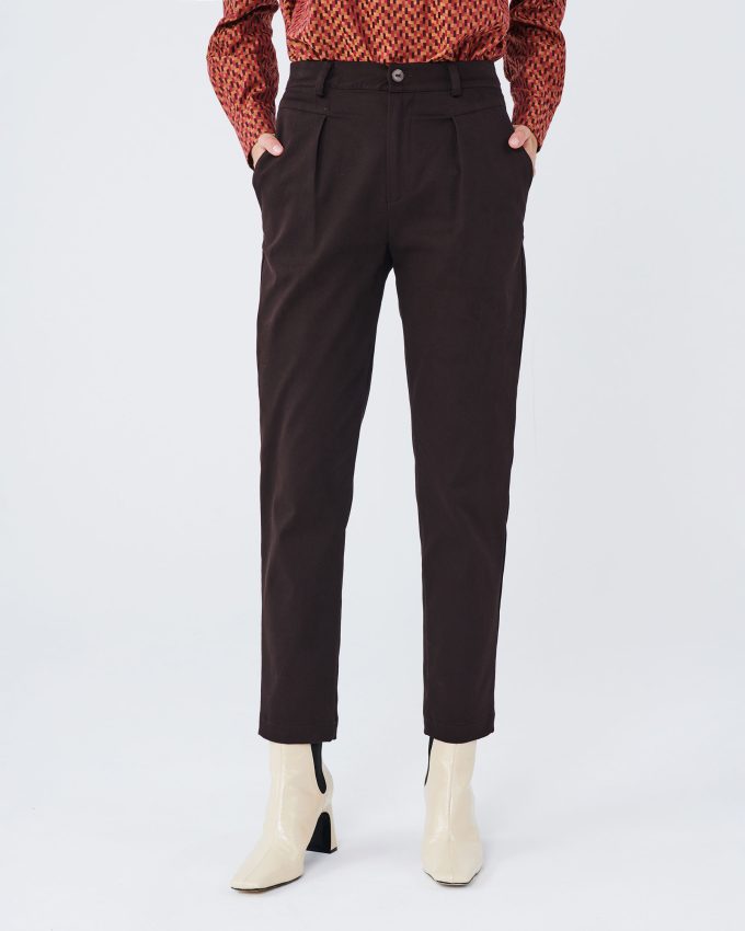 Cropped Fitted Pants - 001613086 - image 1