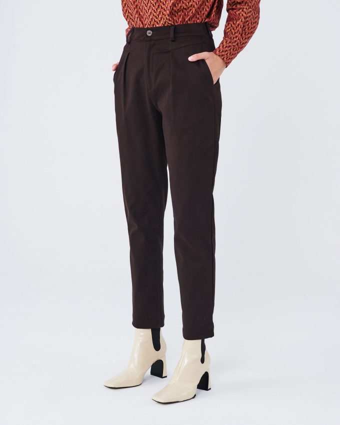 Cropped Fitted Pants - 001613086 - image 4