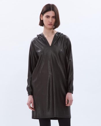 Short Hooded Foil Jersey - 006075870 - image 1